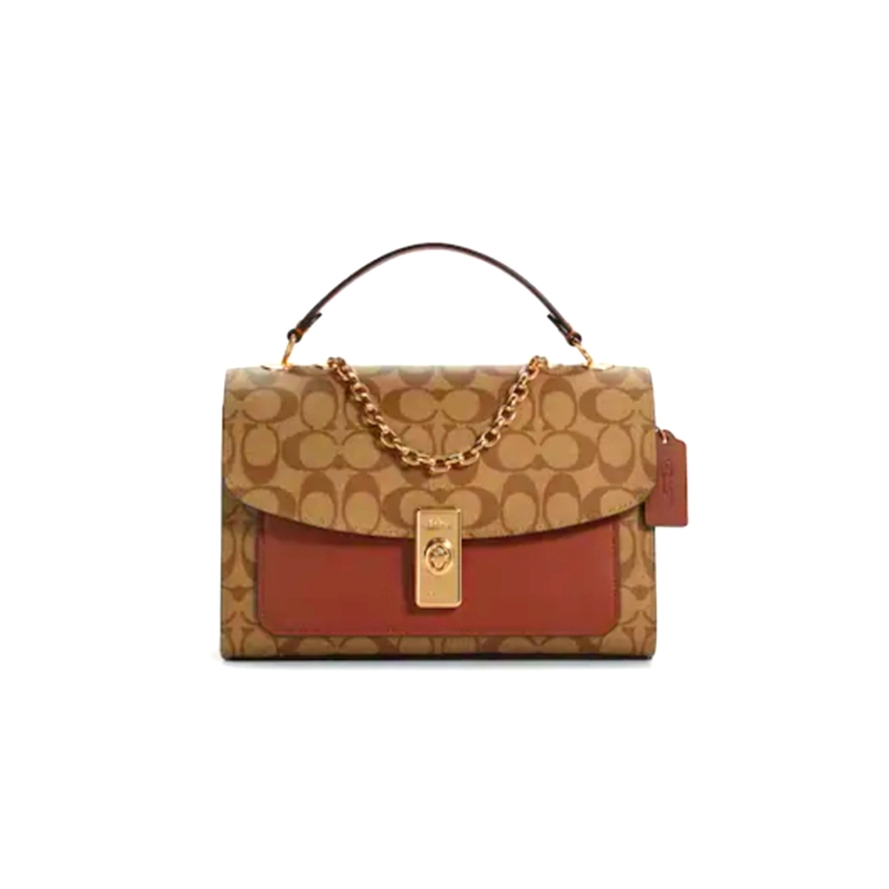 Coach Land Shoulder Signature canvas bag